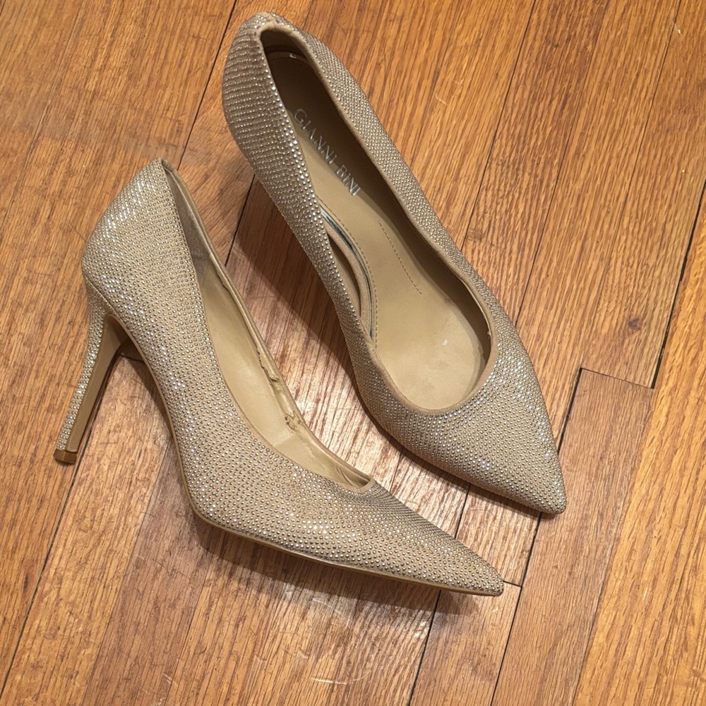 Gianni Bini Glittering Beige Heels